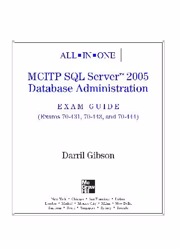 خرید و دانلود نسخه کامل کتاب 70-431 70-443 70-444 All-In-One Mcitp Sql Server 2005 Database Administration Exam Guide