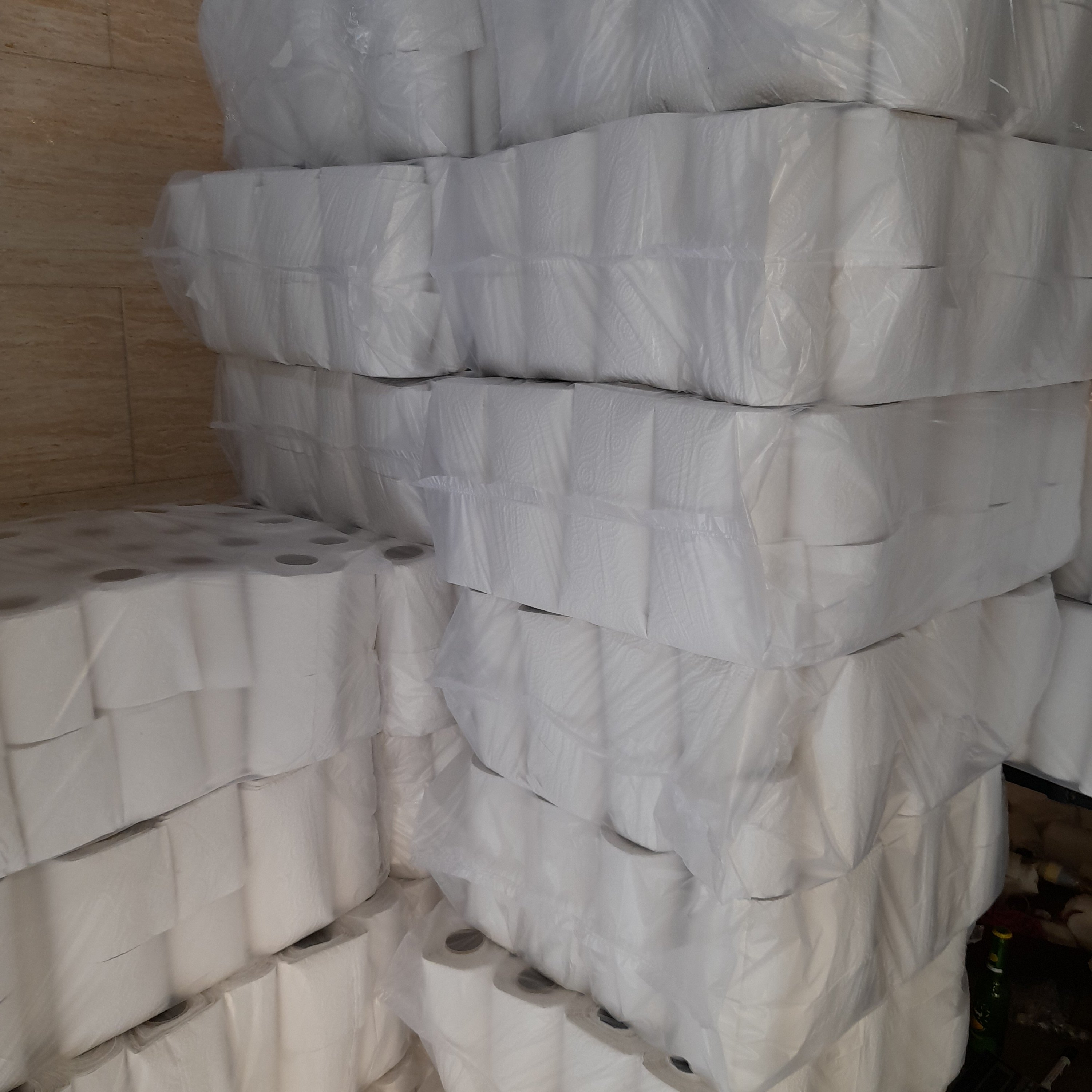 دستمال کاغذی حوله‌ای و دلسی(رولی) تیشودستمال کاغذی چسب نایلون نخ کش رول پی وی سی سلفون استرج بهداشتی