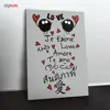 تابلوی ونسونی طرح Love In Many Language سایز 30x40