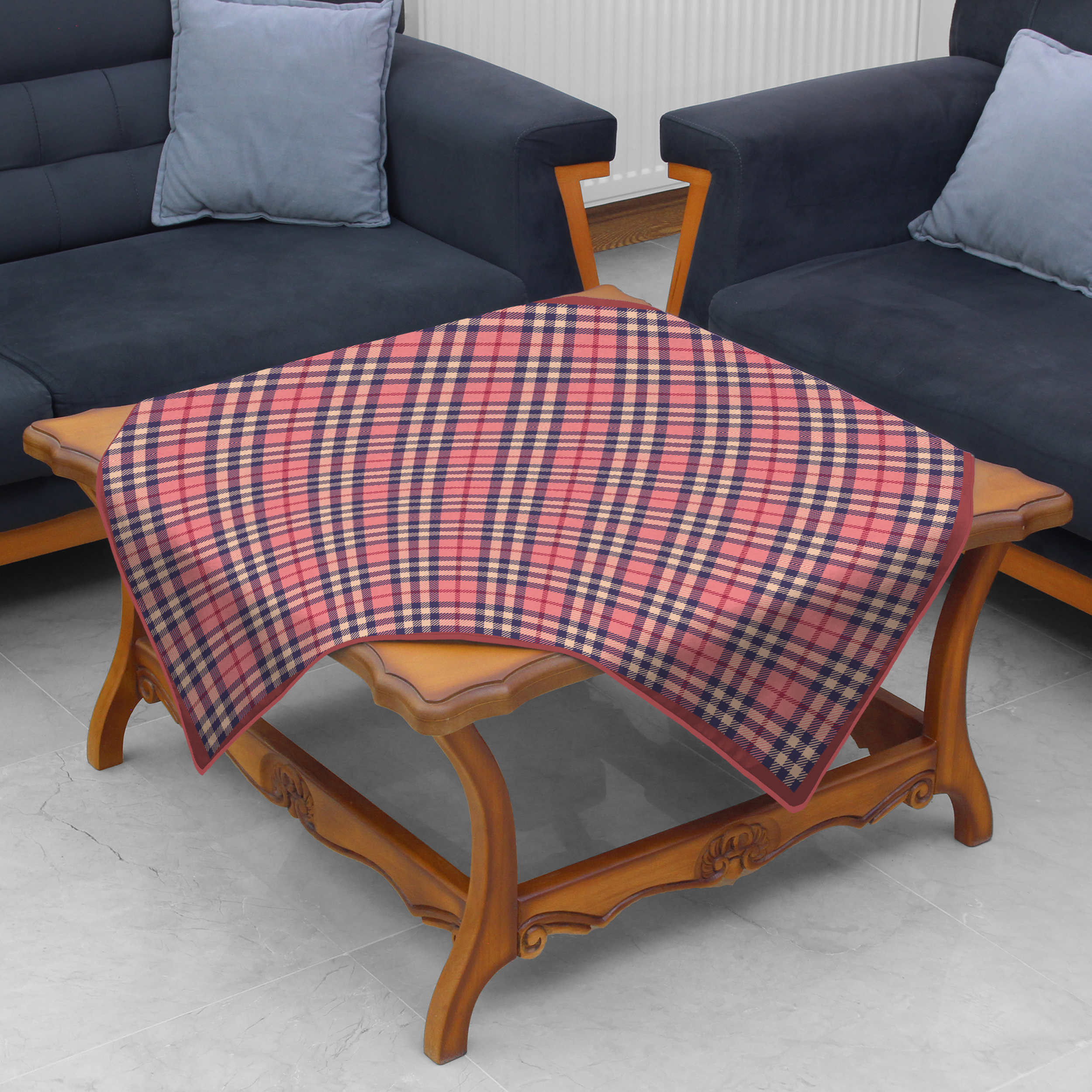 رومیزی طرح چهارخونه کد 926