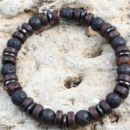 دستبند لاوا وچوبی