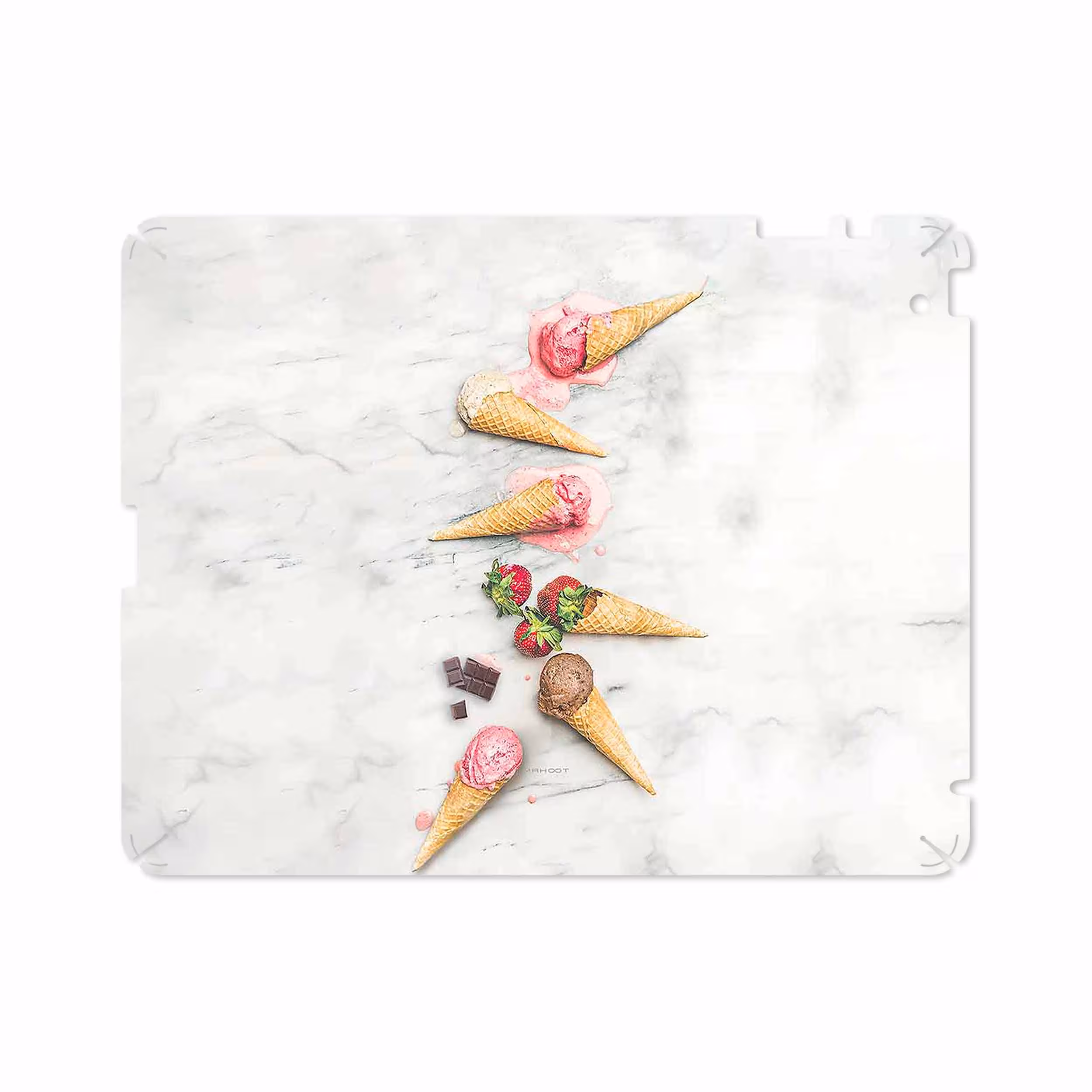 برچسب پوششی ماهوت مدل Funnel ice cream مناسب برای تبلت اپل iPad 2 2011 A1396
