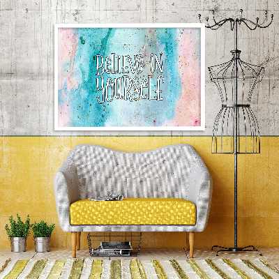 تابلو بکلیت طرح جمله انگلیسی خودت را باور داشته باش مدل W-s1732