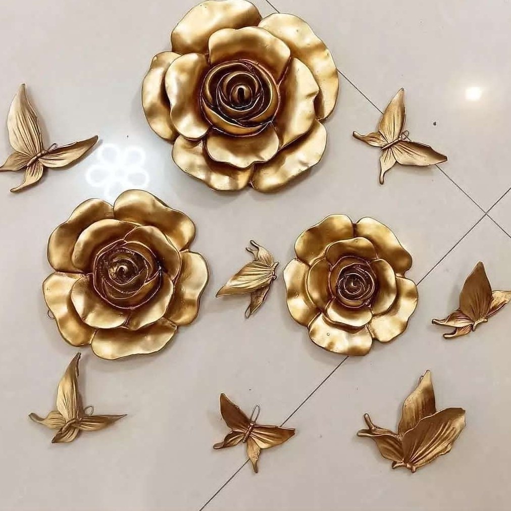 دیوارکوب گل و پروانه رز