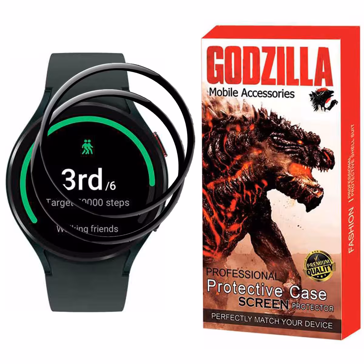 محافظ صفحه نمایش گودزیلا مدل G-PMMA مناسب برای ساعت هوشمند سامسونگ Watch 4 44mm بسته 2 عددی