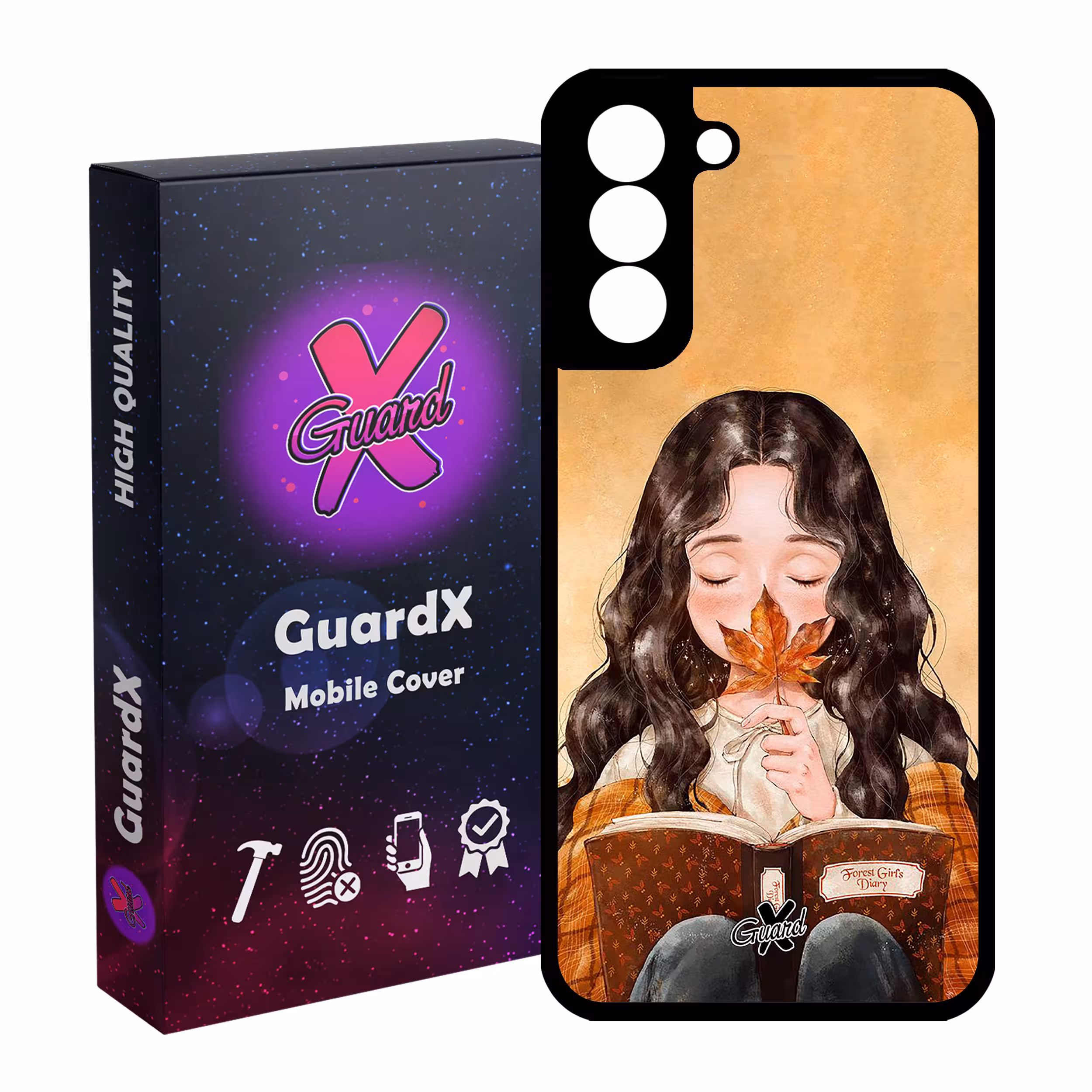 کاور گارد ایکس طرح Girl مدل Glass10223 مناسب برای گوشی موبایل سامسونگ Galaxy S21 FE
