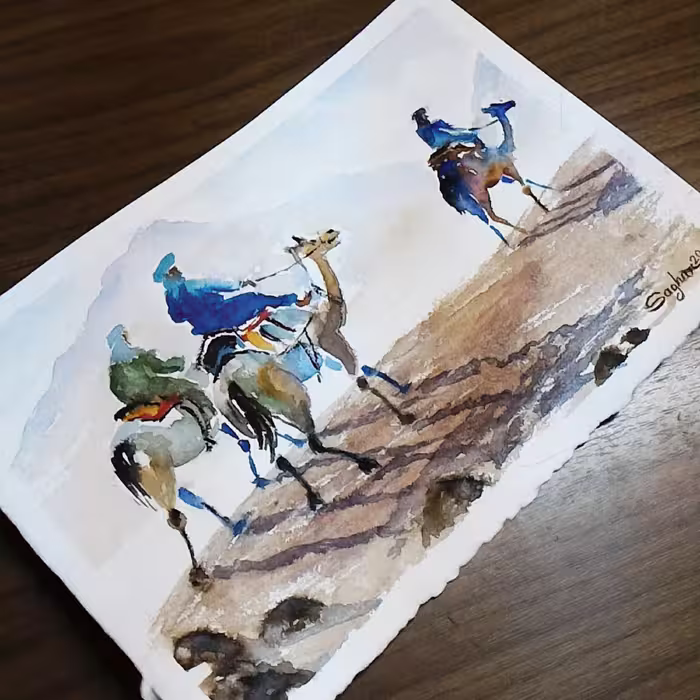 نقاشی آبرنگ کد 19