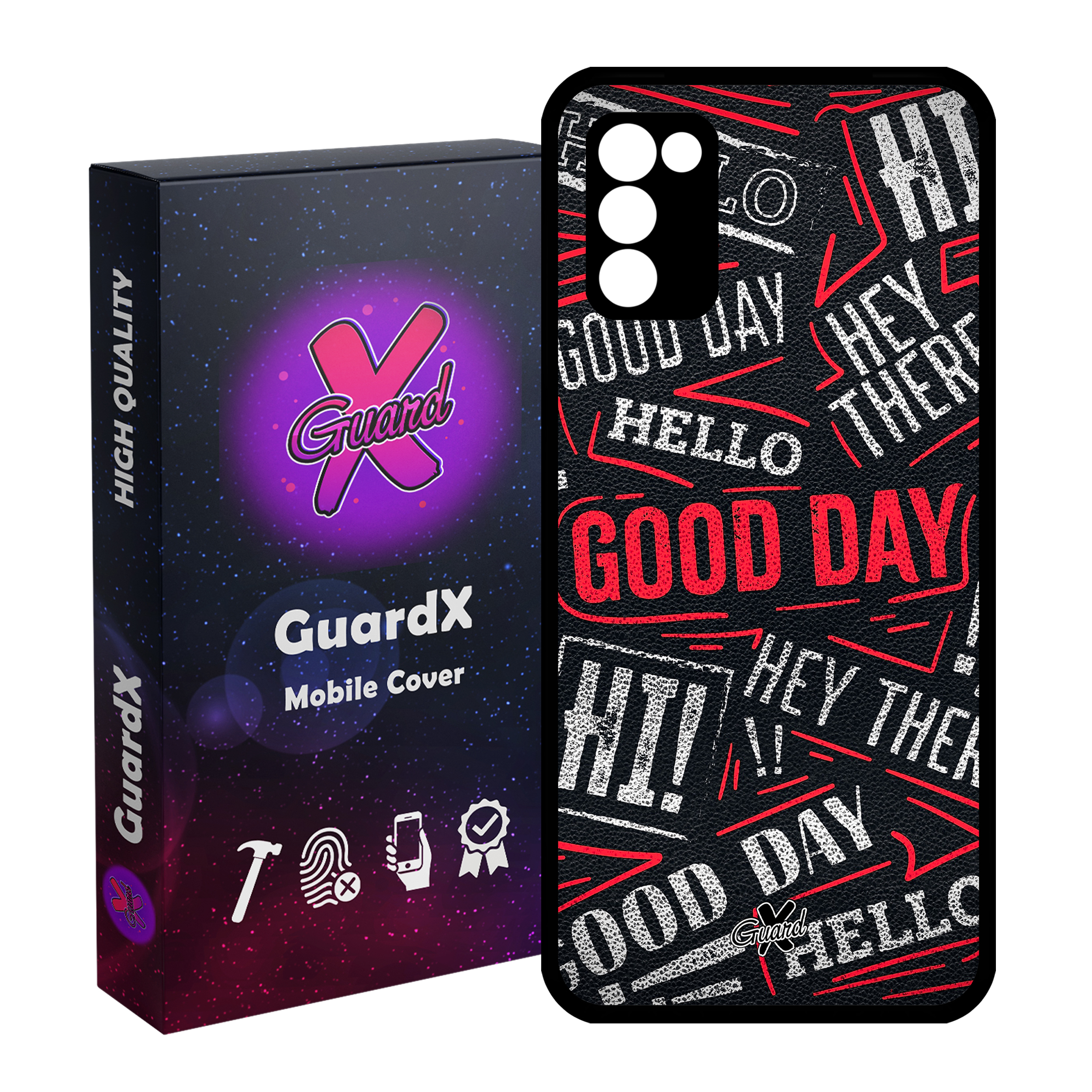 کاور گارد ایکس طرح Text مدل Glass10279 مناسب برای گوشی موبایل سامسونگ Galaxy A02s / M02s