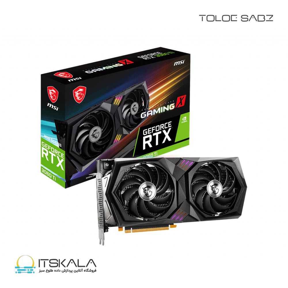 کارت گرافیک ام اس آی MSI GeForce RTX 3060 Ti GAMING X 8G LHR | ITSKALA