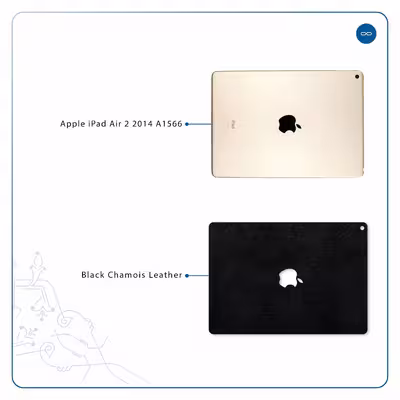 برچسب پوششی ماهوت مدل Black-Chamois-Leather مناسب برای تبلت اپل iPad Air 2 2014 A1566