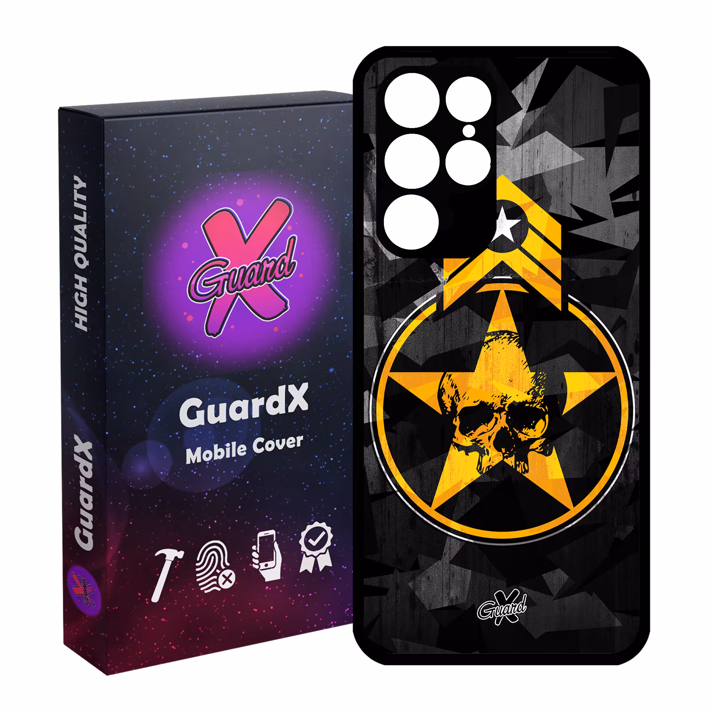 کاور گارد ایکس طرح Soldier مدل Glass10169 مناسب برای گوشی موبایل سامسونگ Galaxy S22 Ultra