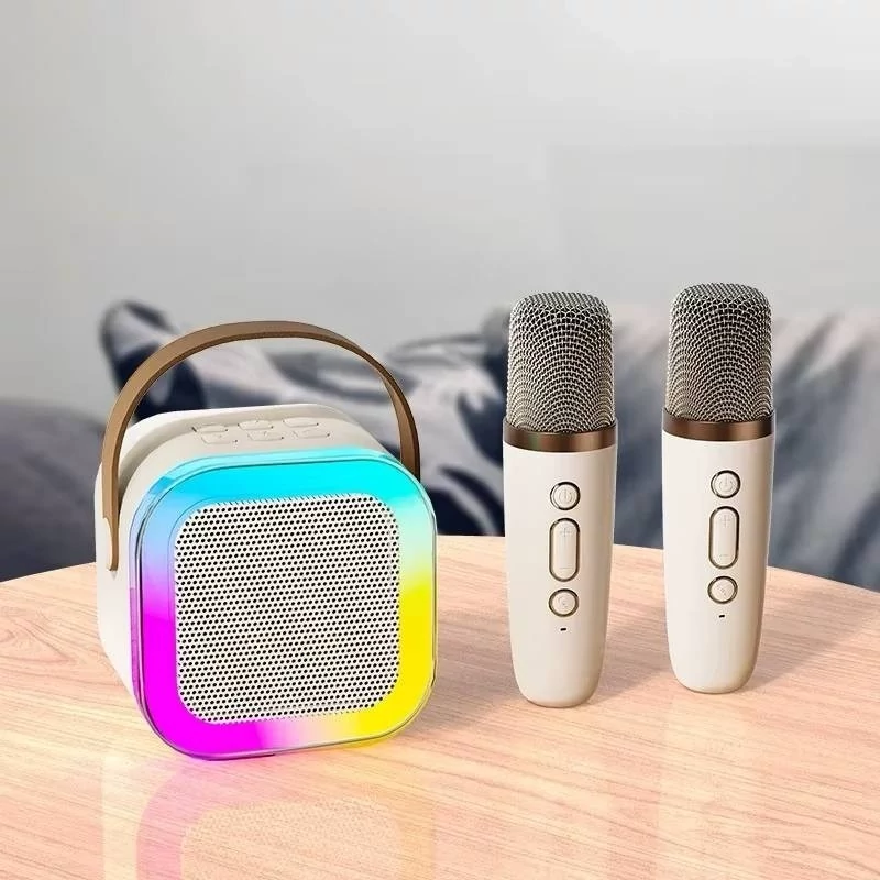 اسپیکر RGB مدل K12 دو میکروفن با حالت تغییر صدا
