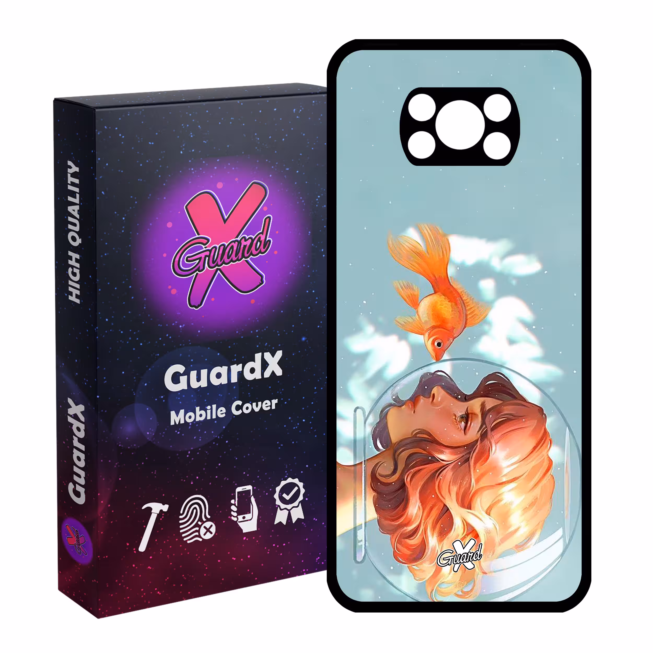 کاور گارد ایکس طرح Girl مدل Glass10020 مناسب برای گوشی موبایل شیائومی Poco X3 Pro
