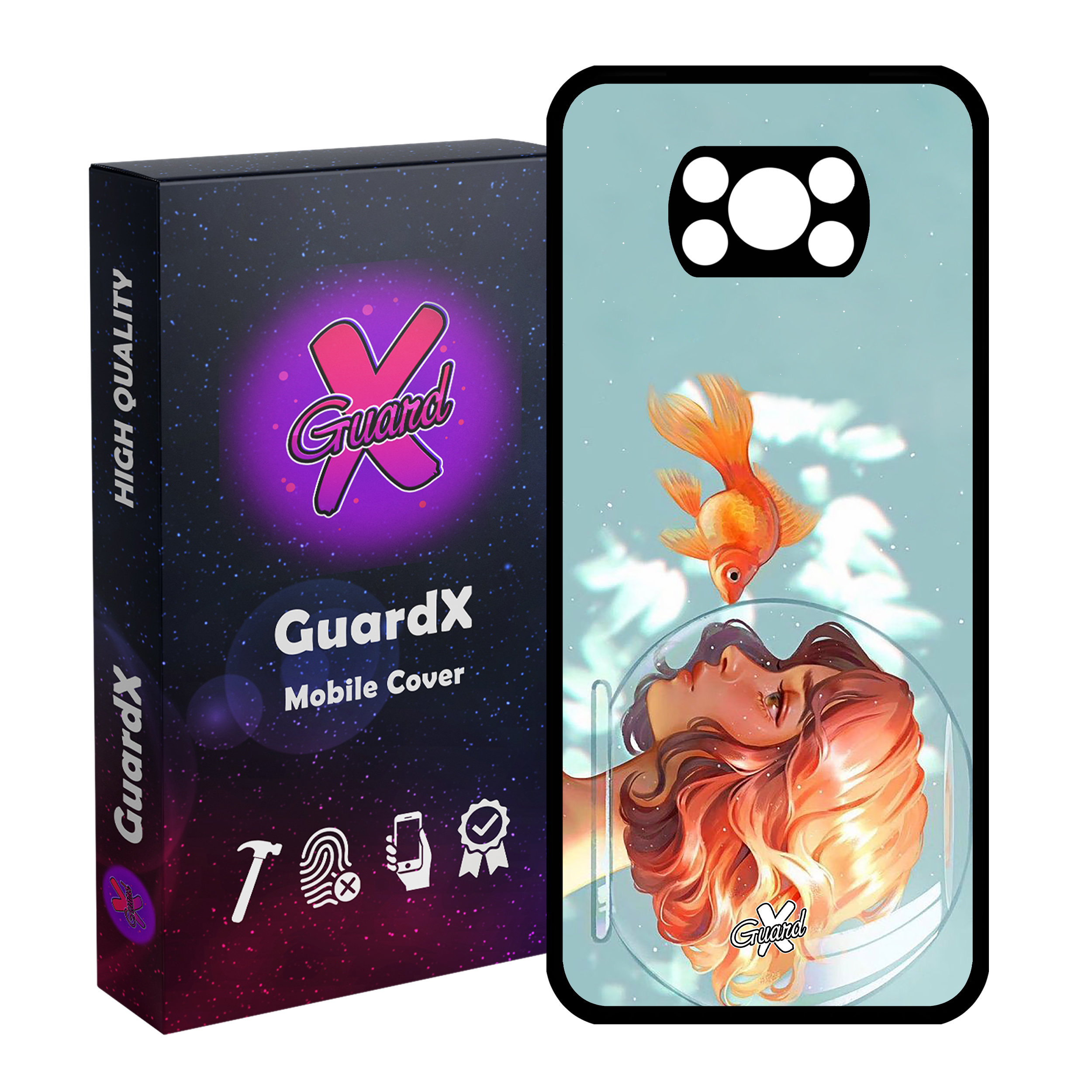 کاور گارد ایکس طرح Girl مدل Glass10020 مناسب برای گوشی موبایل شیائومی Poco X3 Pro