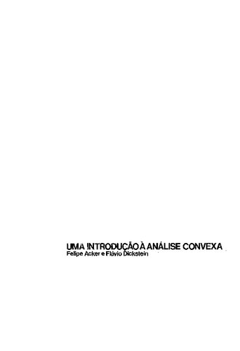 خرید و دانلود نسخه کامل کتاب Uma Introdução a Análise Convexa