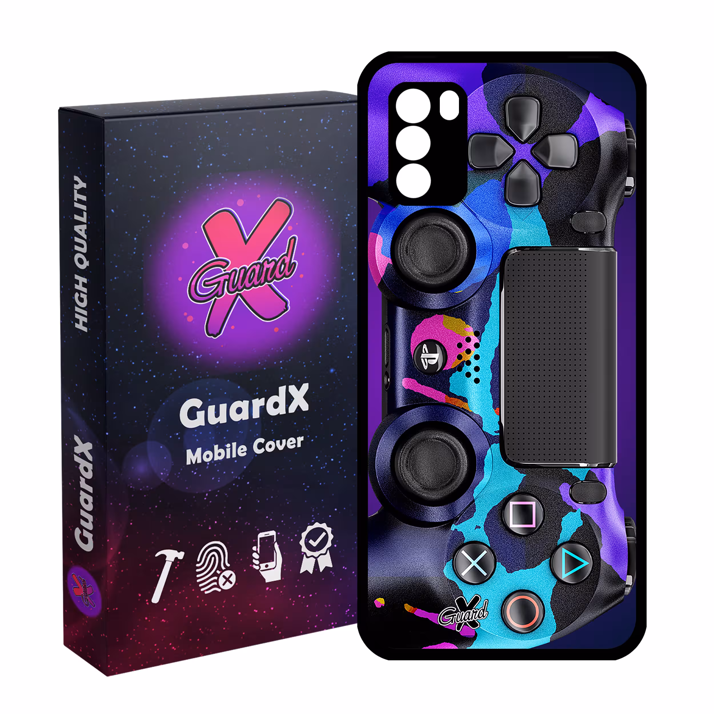 کاور گارد ایکس طرح PS4 Controller مدل Glass10089 مناسب برای گوشی موبایل شیائومی Poco M3
