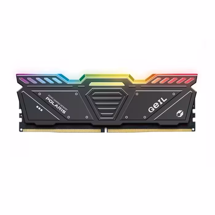 رم کامپیوتر DDR5 تک کاناله 5200 مگاهرتز CL34 گیل مدل POLARIS RGB ظرفیت 16 گیگابایت