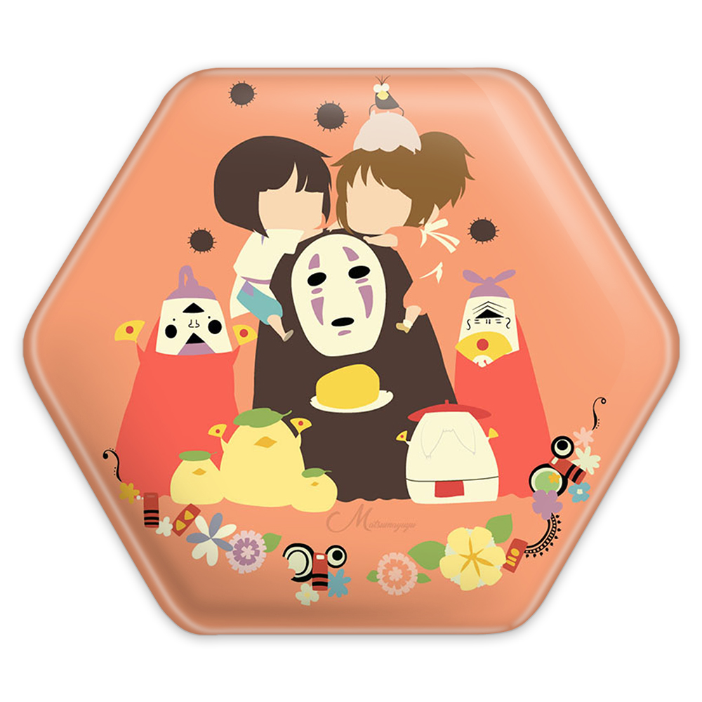 پیکسل خندالو طرح انیمه شهر اشباح مدل شش ضلعی کد 12108