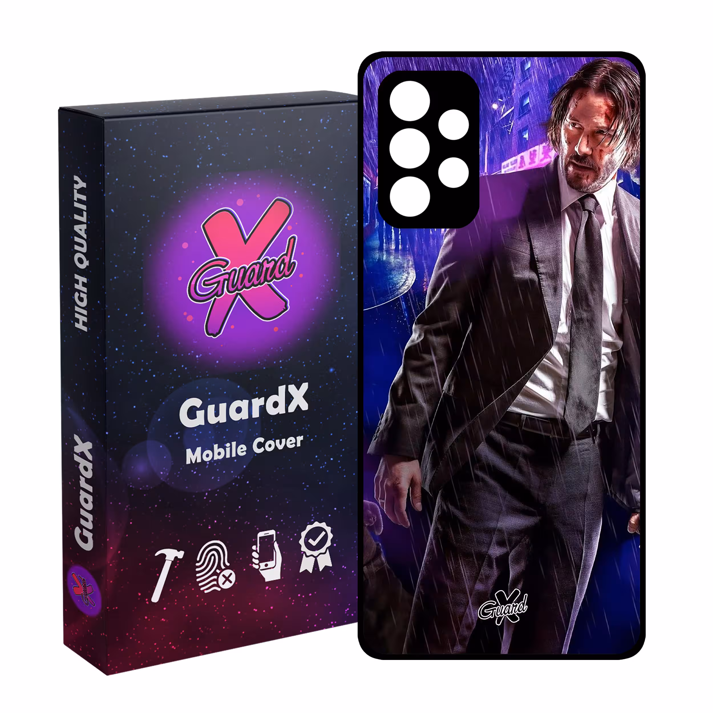 کاور گارد ایکس طرح John Wick مدل Glass10124 مناسب برای گوشی موبایل سامسونگ Galaxy A72