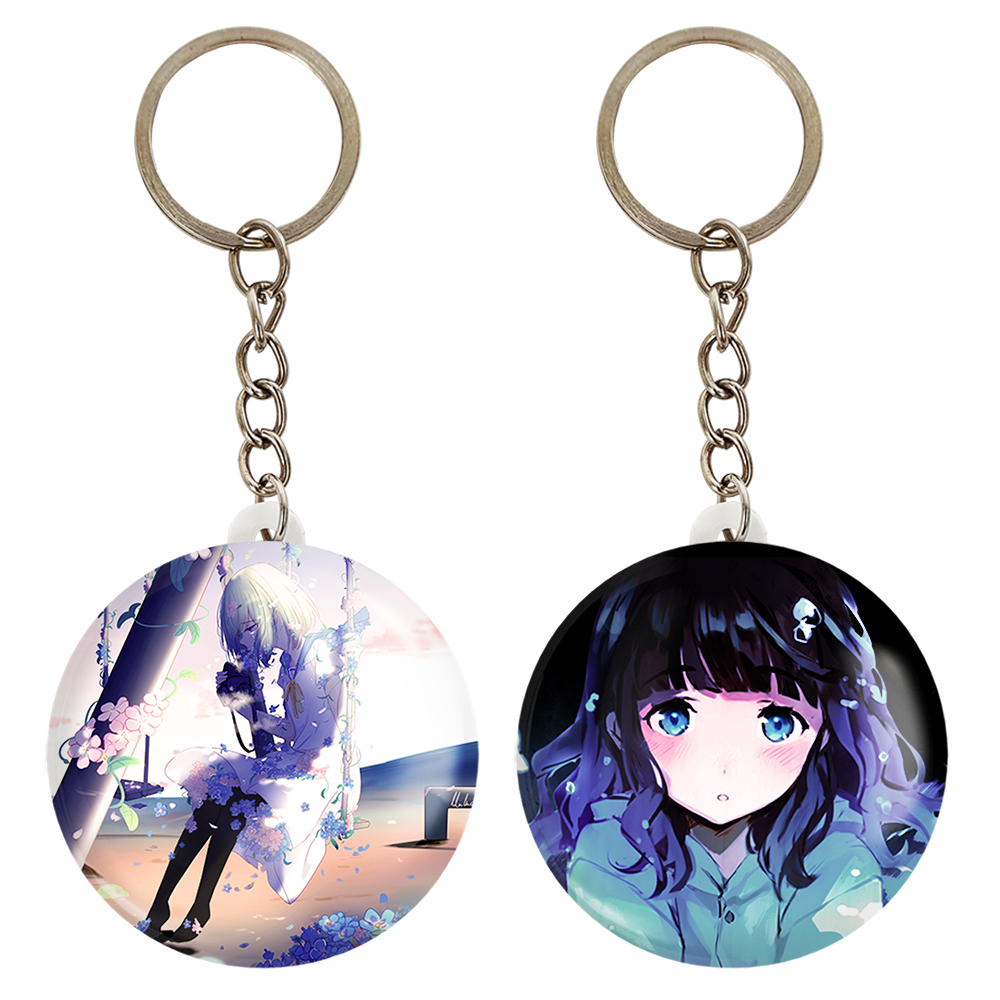 جاکلیدی خندالو مدل دختر انیمه ای کد 1802618021 مجموعه 2 عددی