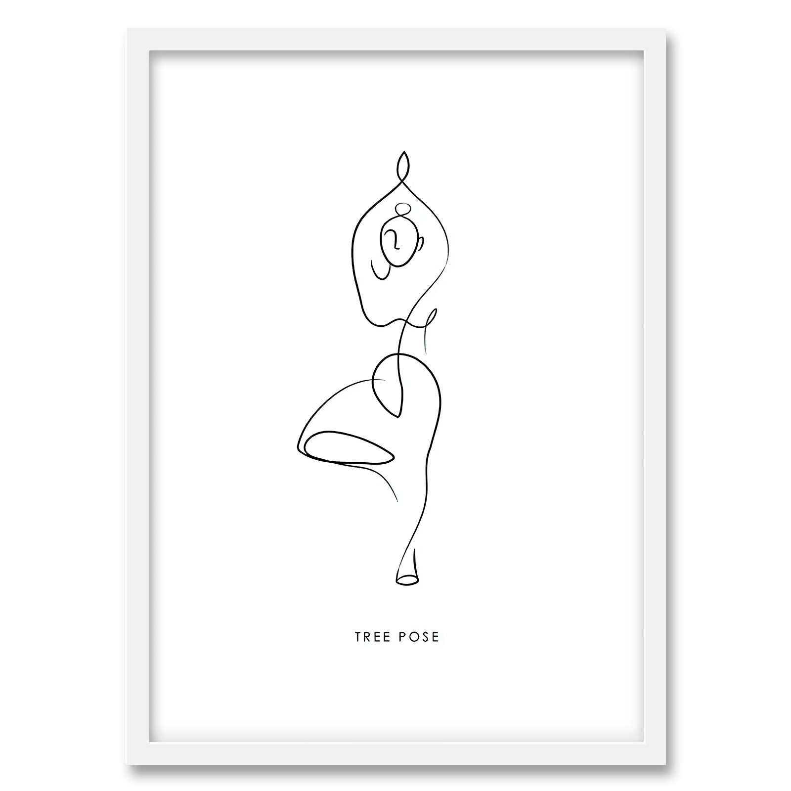 تابلو فورنیمو مدل لاین‌آرت و مینیمال فیگور یوگا کد 05209W