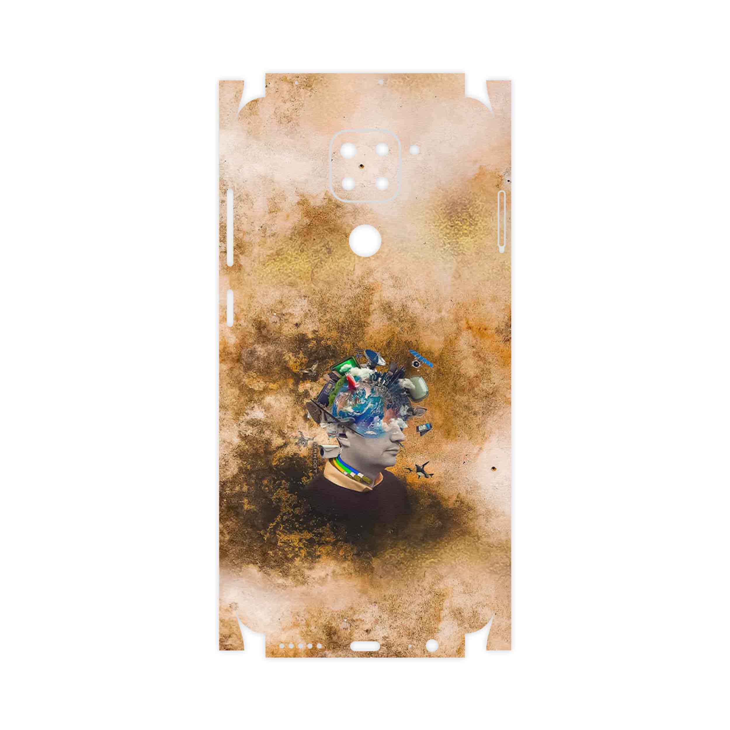 برچسب پوششی ماهوت مدل Collage of surreal Portrait of Men-FullSkin مناسب برای گوشی موبایل شیائومی Redmi 10X