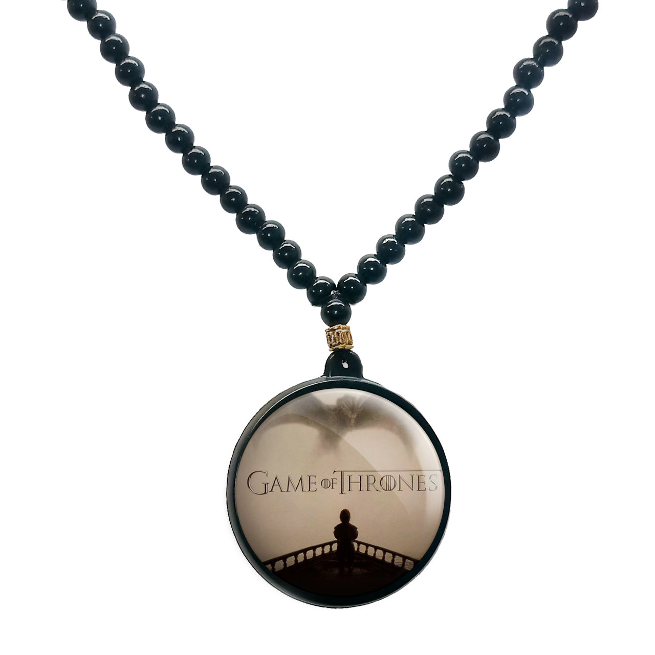 گردنبند پرمانه طرح بازی تاج و تخت کد pmd.2374 مدل دو طرفه