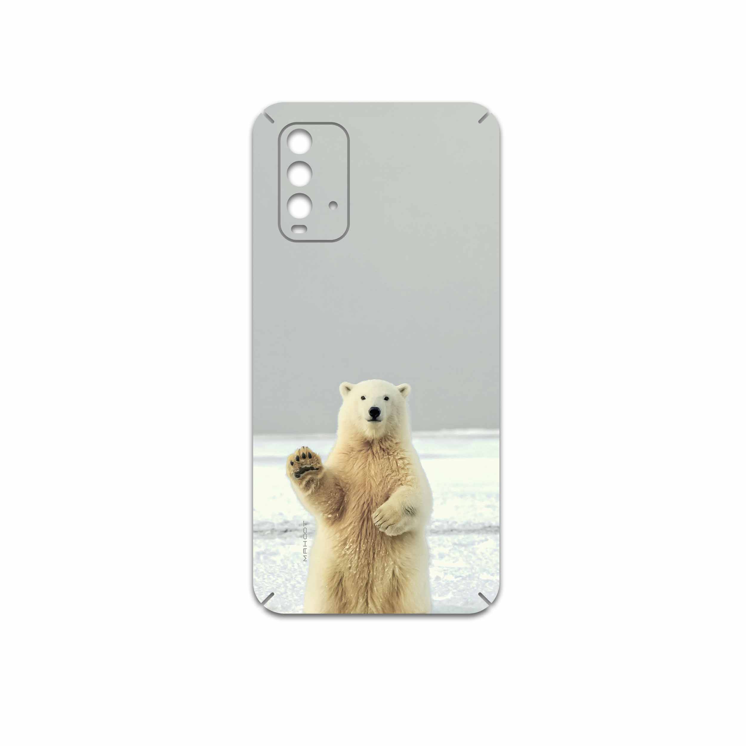 برچسب پوششی ماهوت مدل Polar bear مناسب برای گوشی موبایل شیائومی Redmi 9T