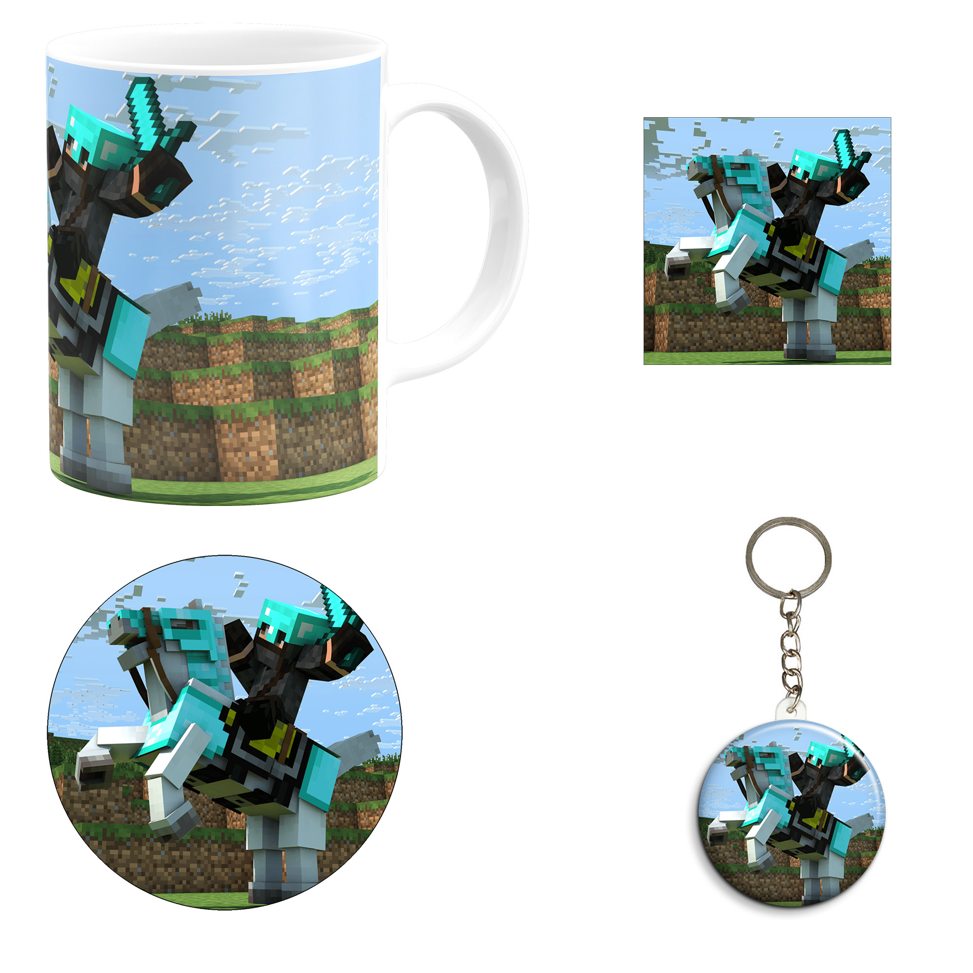 ست هدیه ماگ مدل ماینکرافت طرح Minecraft کد M25