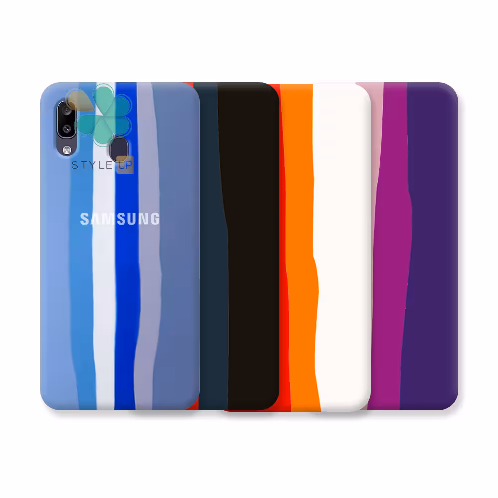 قاب گوشی سیلیکونی رنگین کمان مناسب سامسونگ Galaxy M10s