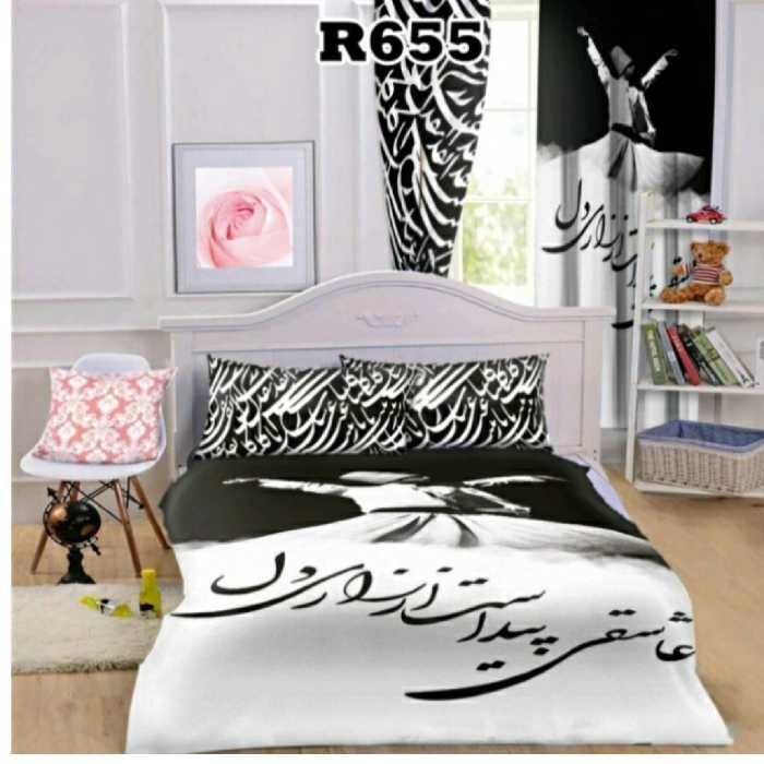 روتختی یکنفره طرح عاشقی سه بعدی جنس میکروتترون  مناسب کودک و نوجوان  برای تخت با عرض90