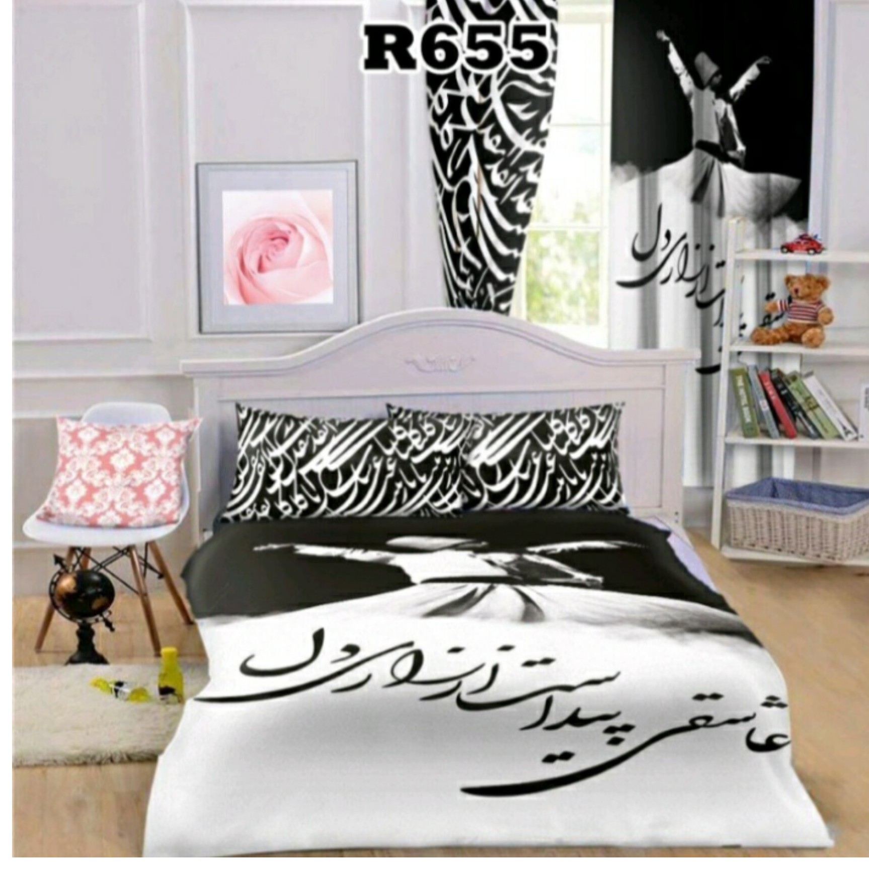 روتختی یکنفره طرح عاشقی سه بعدی جنس میکروتترون  مناسب کودک و نوجوان  برای تخت با عرض90