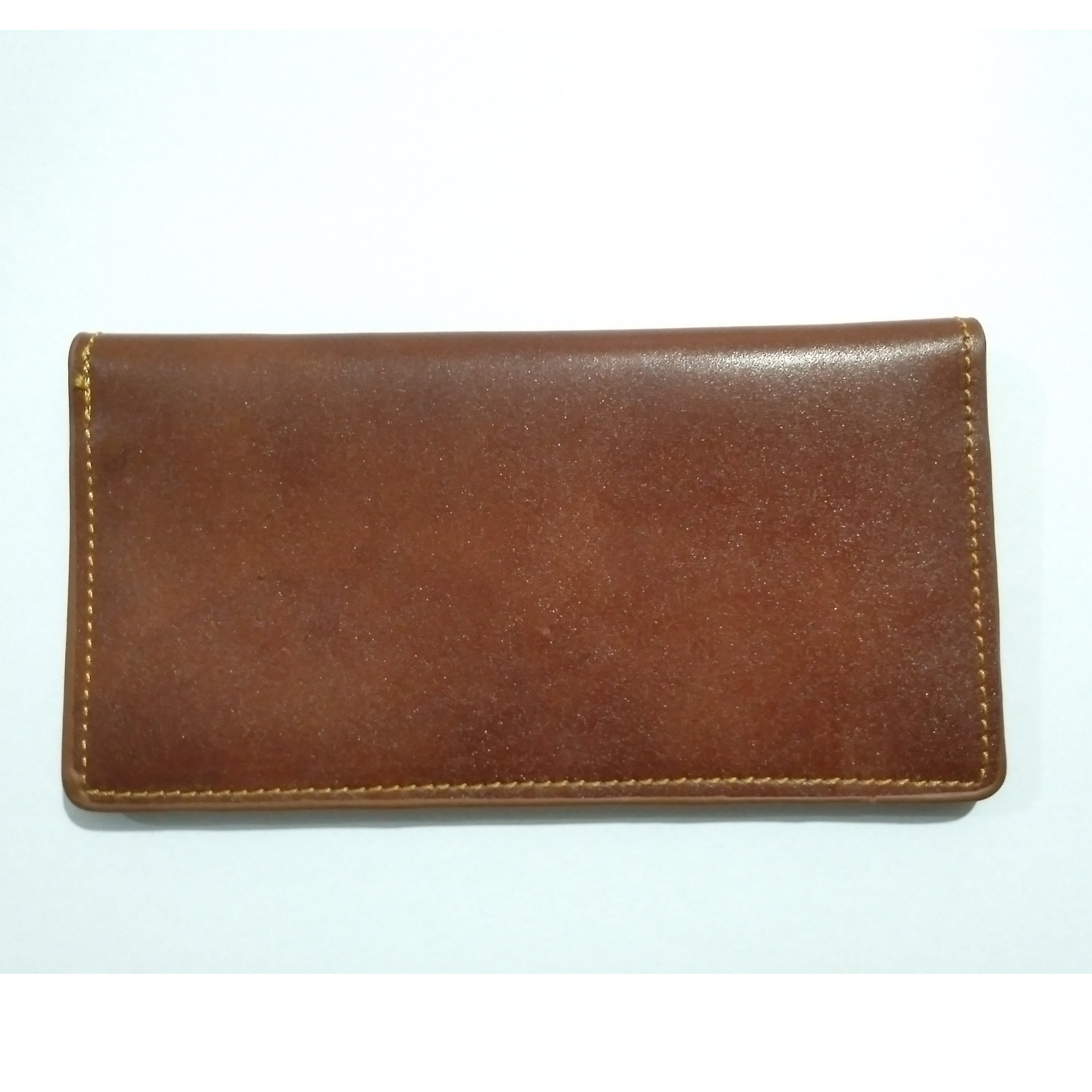 کیف پول مدل پالتویی چرم طبیعی قهوه ای کد G122