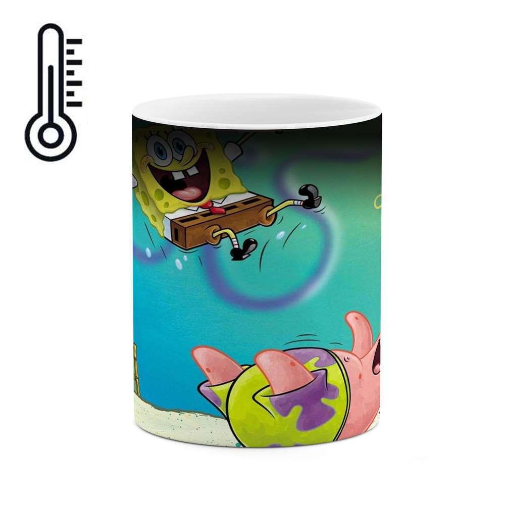 ماگ حرارتی طرح باب اسفنجی و پاتریک مدل mgph14297