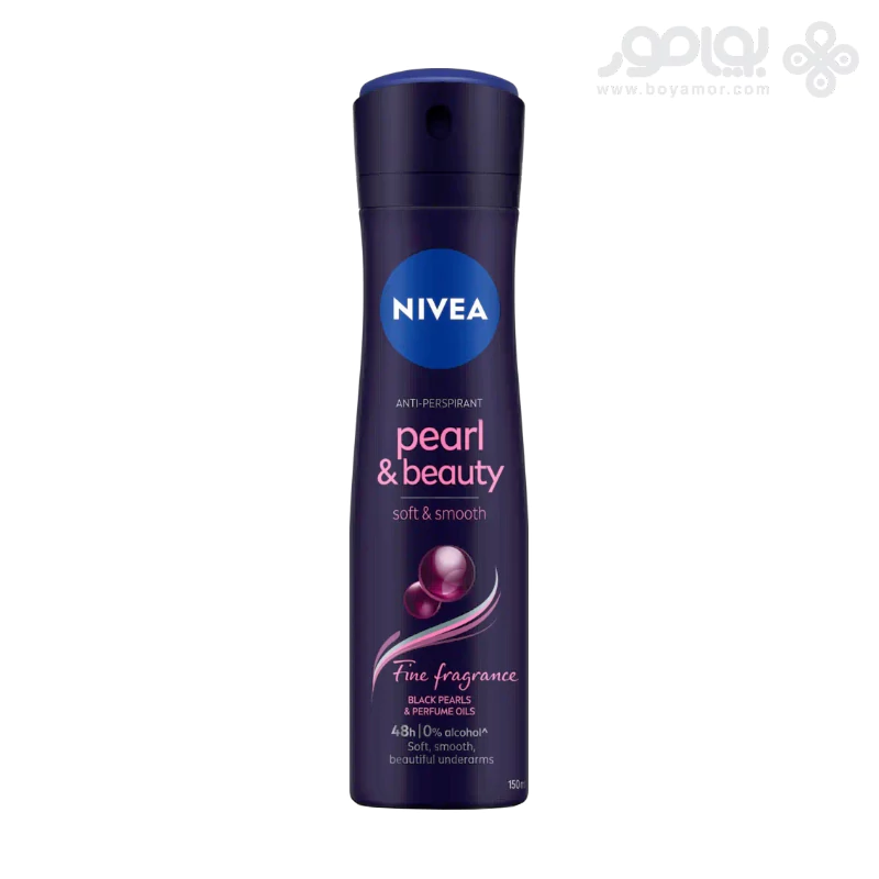 اسپری زنانه نیوا مدل بلک اند وایت PEARL &amp; BEAUTY حجم 150 میل