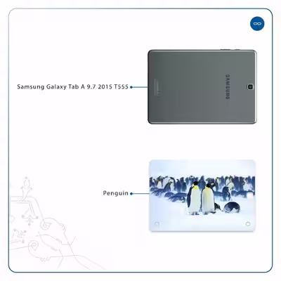 برچسب پوششی ماهوت مدل Penguin مناسب برای تبلت سامسونگ Galaxy Tab A 9.7 2015 T555