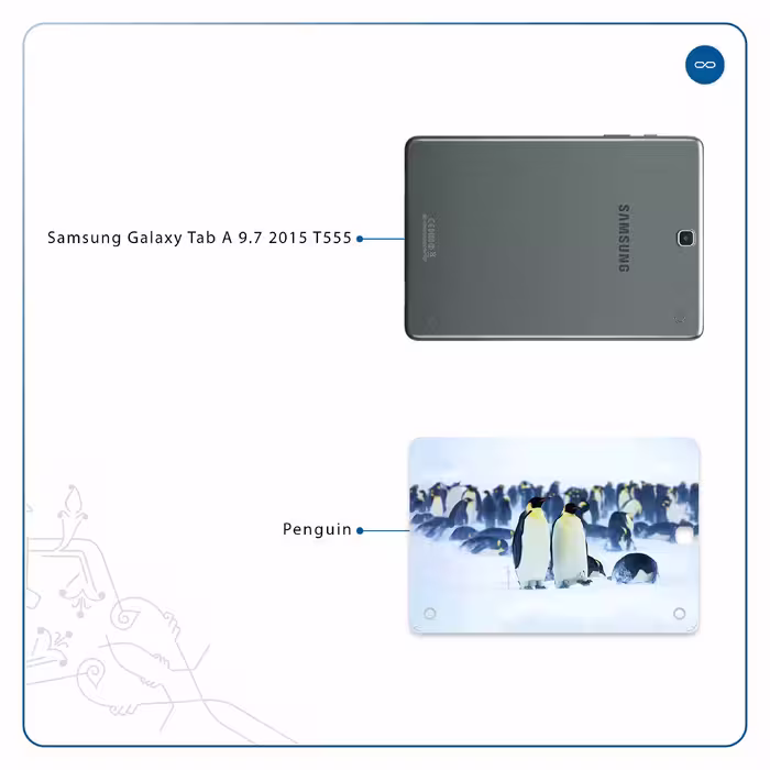 برچسب پوششی ماهوت مدل Penguin مناسب برای تبلت سامسونگ Galaxy Tab A 9.7 2015 T555
