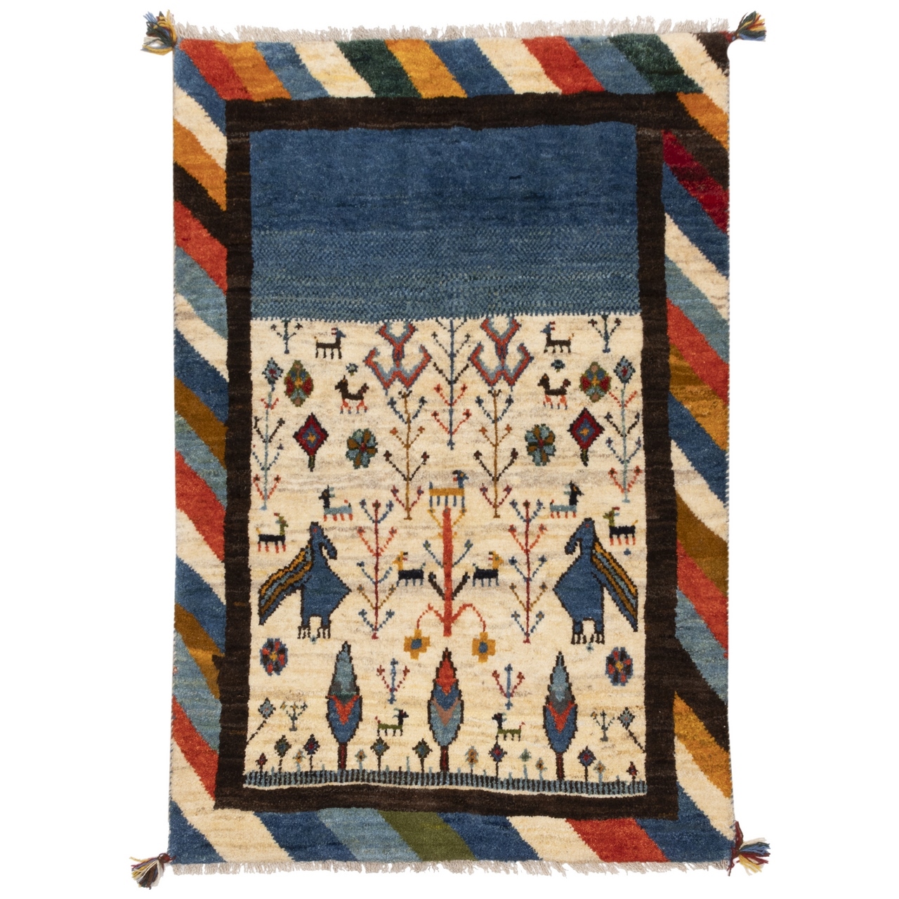 گبه دستباف ذرع و نیم سی پرشیا کد 122393