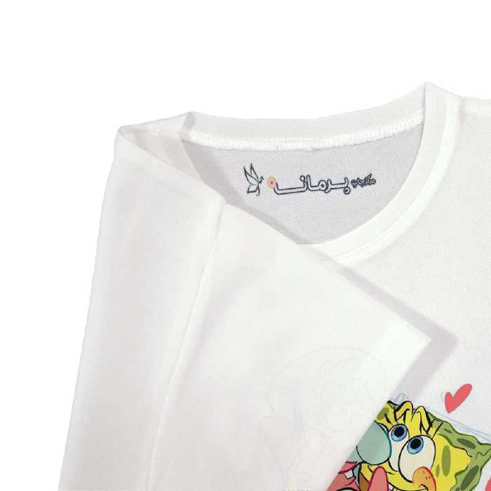 تی شرت بچگانه پرمانه طرح باب اسفنجی کد pmt.1186