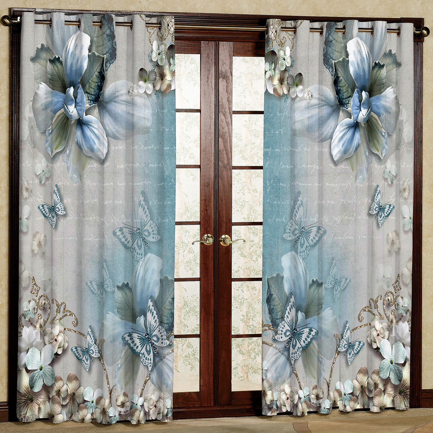 پرده مدل طرح دار مخمل پانچی کد 1209 سایز 200x140 سانتی متر