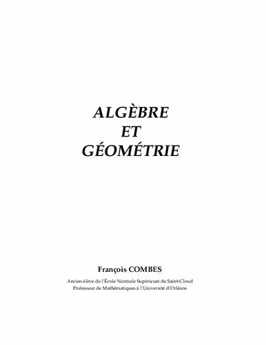 خرید و دانلود نسخه کامل کتاب Algèbre et Géométrie