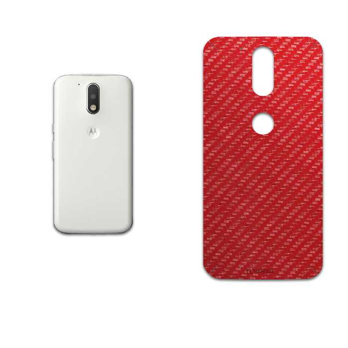 برچسب پوششی ماهوت مدل Red-Fiber مناسب برای گوشی موبایل موتورولا Moto G4