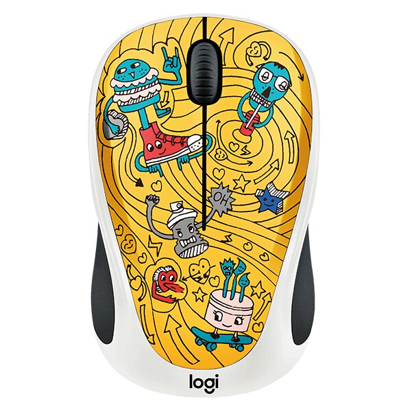 ماوس بیسیم لاجیتک سری Doodle مدل GoGo Gold