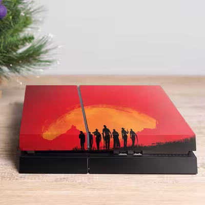 برچسب پلی استیشن ۴ مدل ps4 fat طرح Red Dead  کد PS-1035