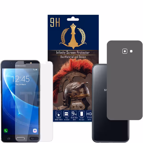 برچسب پوششی اینفینیتی مدل PRO MAX مناسب برای گوشی موبایل سامسونگ Galaxy J4 PLUS به همراه محافظ صفحه نمایش