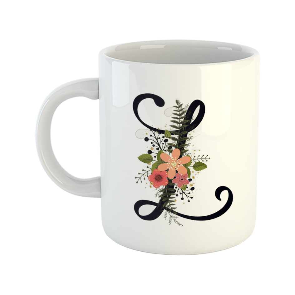 ماگ طرح الفبای انگلیسی مدل L