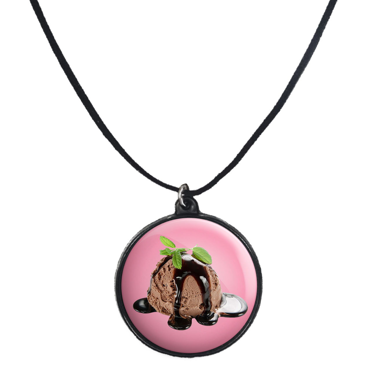 گردنبند پرمانه طرح بستنی کد pmb.29196مدل دو طرفه