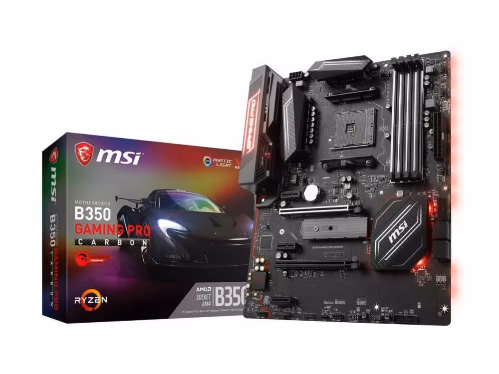 مادربرد ام اس آی B350 GAMING PRO CARBON   Free RGB Strip