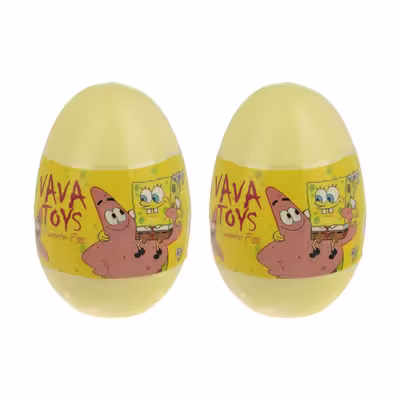 اسباب بازی شانسی وو تویز طرح تخم مرغی مدل Twin Bob Sponge مجموعه 2 عددی