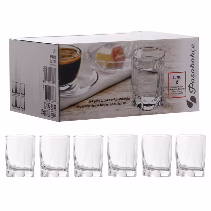 استکان پاشاباغچه مدل Luna کد 420023 بسته 6 عددی